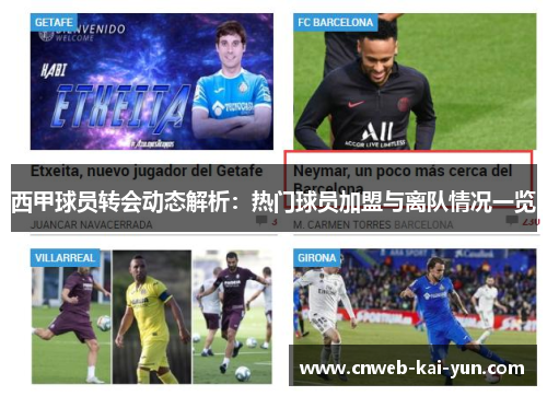 西甲球员转会动态解析:热门球员加盟与离队情况一览 西甲球员转会动态解析:热门球员加盟与离队情况一览